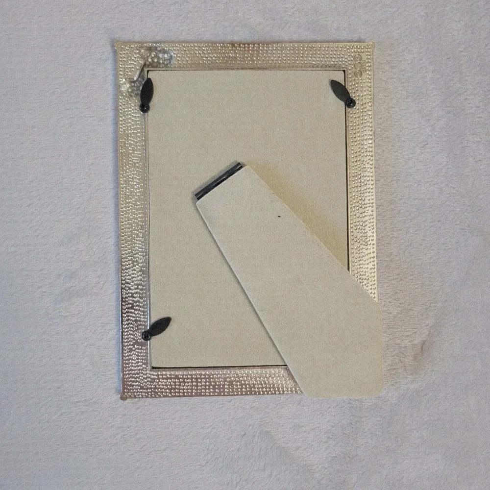 Vintage‎ Enamel Rhinestone Dog Bone Picture Photo Frame 4x6